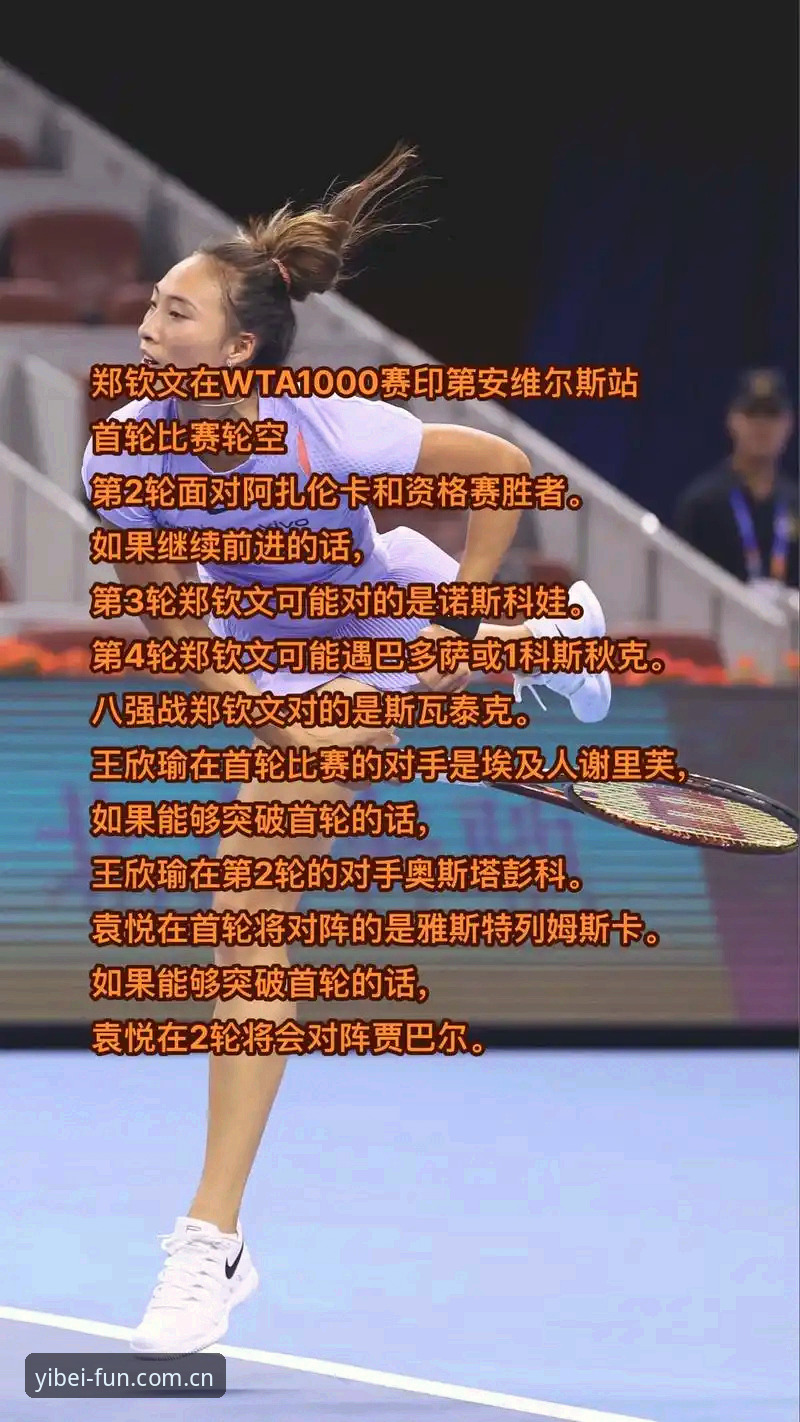 易倍体育赛事资讯 法网抽签揭晓,郑钦文保分压力下如何突围?一位体育迷的观赛心得